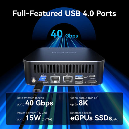 GEEKOM GT1 Mega AI Mini PC Intel® Core™ Ultra 9 185H Ultra 5 125H